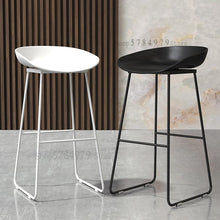 Load image into Gallery viewer, Nordic Iron Creative Simple Luxury Bar Table Chair Stool Leisure Coffee Shop Front Desk High Stool Designer Chair
