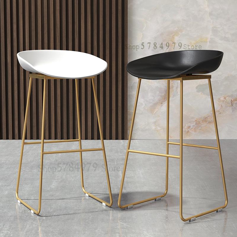 Nordic Iron Creative Simple Luxury Bar Table Chair Stool Leisure Coffee Shop Front Desk High Stool Designer Chair