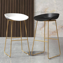 Load image into Gallery viewer, Nordic Iron Creative Simple Luxury Bar Table Chair Stool Leisure Coffee Shop Front Desk High Stool Designer Chair
