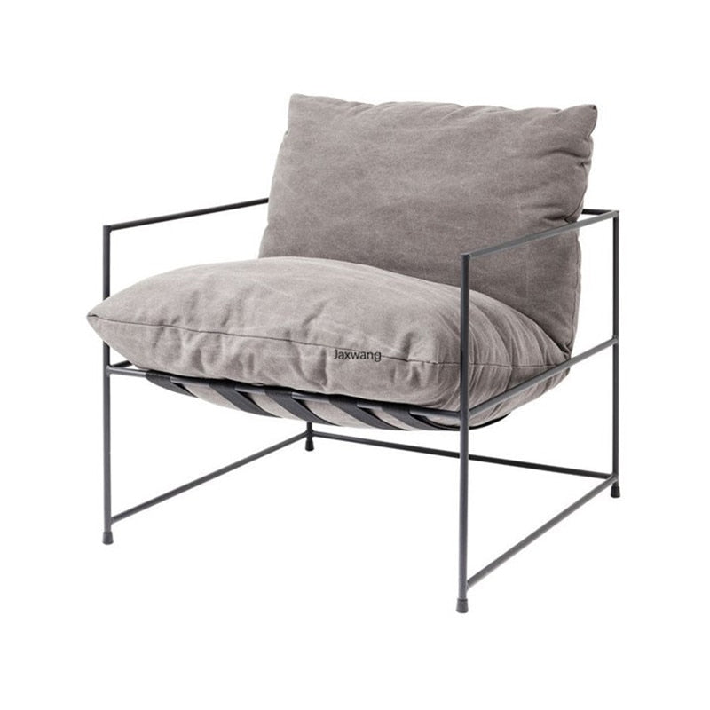 Nordic Living Room Sofas Wrought Iron Sofa Luxury Simple Modern Apartment Living Room Sofa Clothing Store Rest Single Armchair