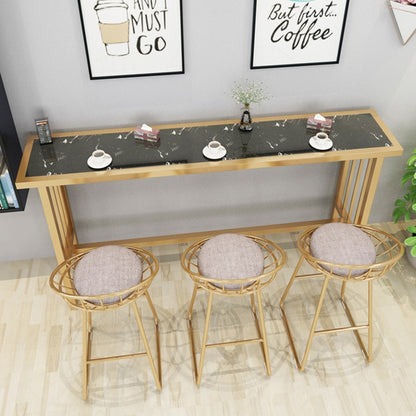 Nordic Marble Bar Table Wrought Iron Net Red High Table Home Living Room Partition Cabinet Simple Modern Bar Chair