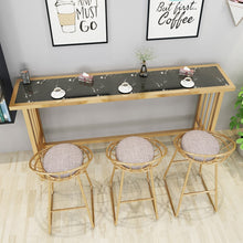 Load image into Gallery viewer, Nordic Marble Bar Table Wrought Iron Net Red High Table Home Living Room Partition Cabinet Simple Modern Bar Chair
