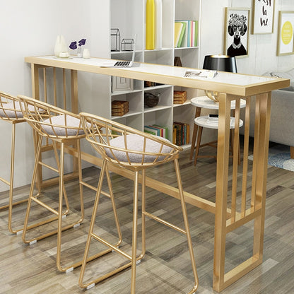 Nordic Marble Bar Table Wrought Iron Net Red High Table Home Living Room Partition Cabinet Simple Modern Bar Chair