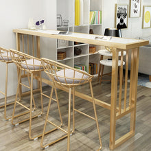 Load image into Gallery viewer, Nordic Marble Bar Table Wrought Iron Net Red High Table Home Living Room Partition Cabinet Simple Modern Bar Chair
