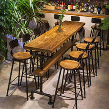 Load image into Gallery viewer, Nordic Marble Bar Table Wrought Iron Net Red High Table Home Living Room Partition Cabinet Simple Modern Bar Chair
