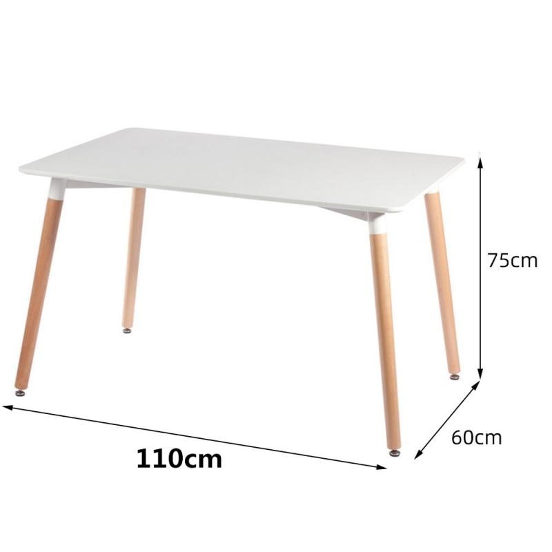 Nordic Minimalist Style Dining Table Non-slip Table Legs Natural Beech Leisure Table And Chair Home Living Room Coffee Table HWC
