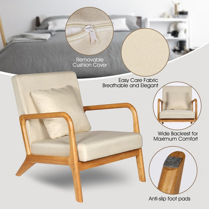Nordic Sofa Chair Reading Armchair Modern Lounge Chair for Living Room Mid-Century Chair Balcony Leisure Chair Bedroom Furniture