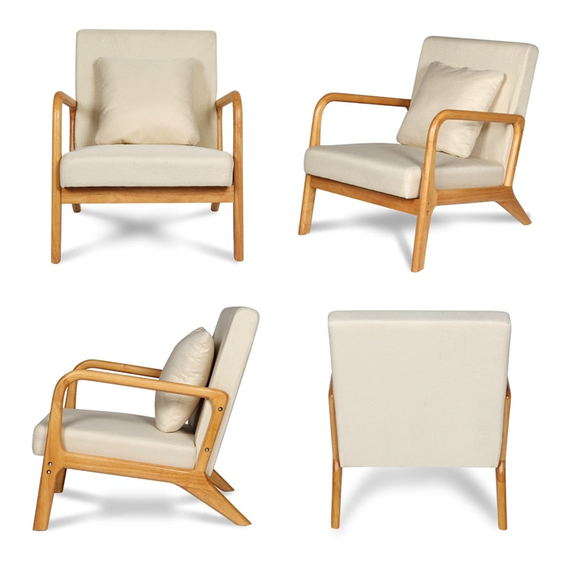 Nordic Sofa Chair Reading Armchair Modern Lounge Chair for Living Room Mid-Century Chair Balcony Leisure Chair Bedroom Furniture