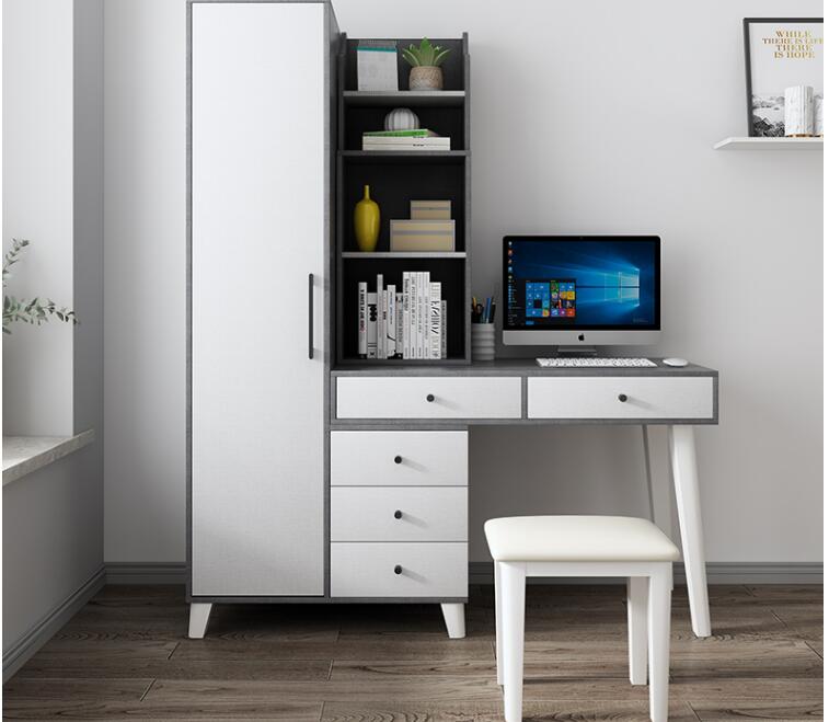 Nordic dresser computer desk one bedroom multifunctional desk bookshelf storage cabinet combination