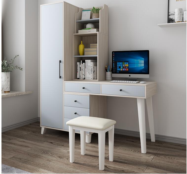 Nordic dresser computer desk one bedroom multifunctional desk bookshelf storage cabinet combination