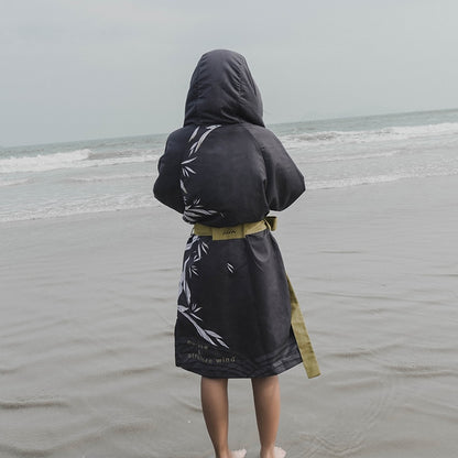 Nu-June Men Women Change Robes Poncho Quick-Dry Hooded Nightgown Towel Sweat-Absorbent Swim Robe Beach Pool Diving Suit Swimming
