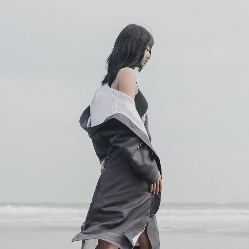 Nu-June Men Women Change Robes Poncho Quick-Dry Hooded Nightgown Towel Sweat-Absorbent Swim Robe Beach Pool Diving Suit Swimming