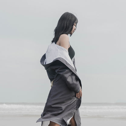Nu-June Men Women Change Robes Poncho Quick-Dry Hooded Nightgown Towel Sweat-Absorbent Swim Robe Beach Pool Diving Suit Swimming