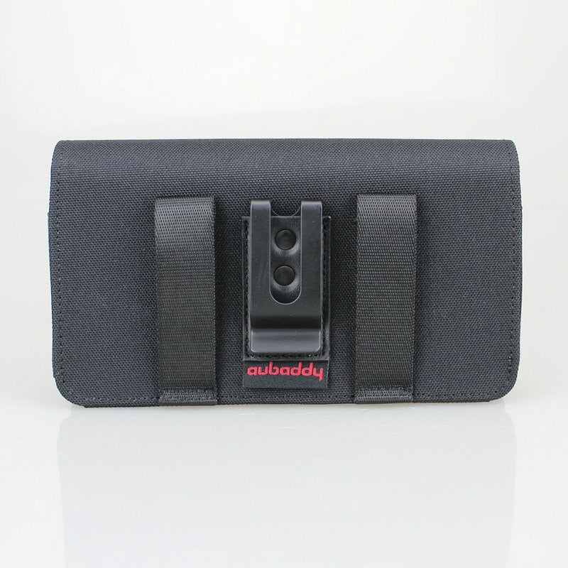 Nylon Double Decker Phone Belt Holster Case for iPhone 12 Pro Max, iPhone Xs Max, Samusng Galaxy S20 Ultra, Huawei Mate 30 Pro