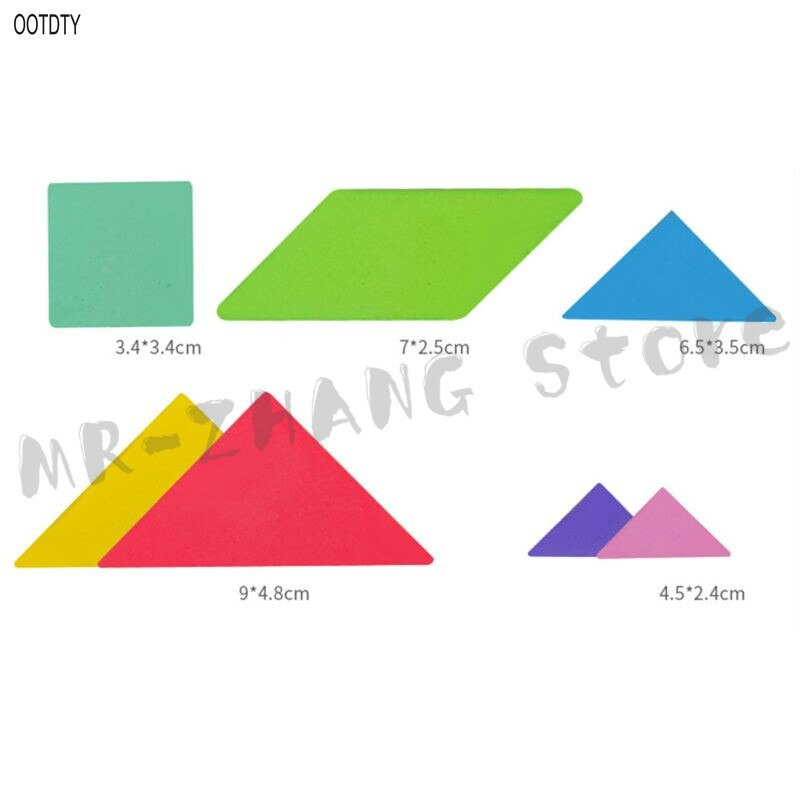 OOTDTY 96 Puzzles Magnetic Tangram Kids Toys Montessori Educational Magic Book Suit parents family Environmental Assemble Games