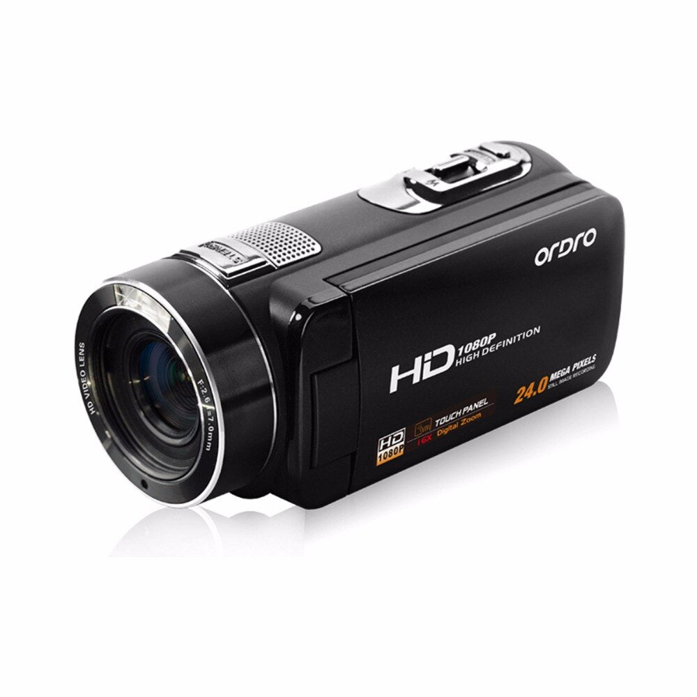 ORDRO HDV-Z8 1080P Full High Definition Video Recording 16x Digital Zoom 24.0 Mega-Pixel HI CMOS Sensor Camera With LCD Screen