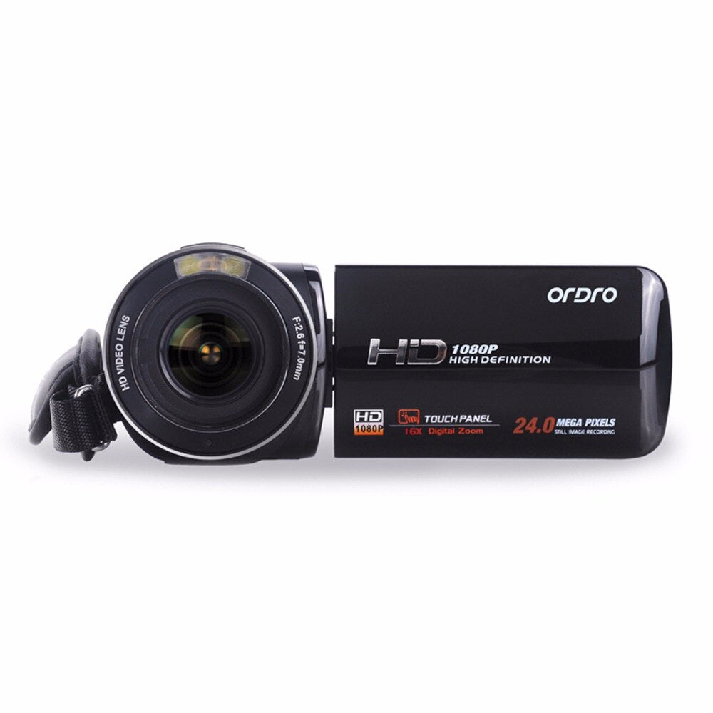 ORDRO HDV-Z8 1080P Full High Definition Video Recording 16x Digital Zoom 24.0 Mega-Pixel HI CMOS Sensor Camera With LCD Screen