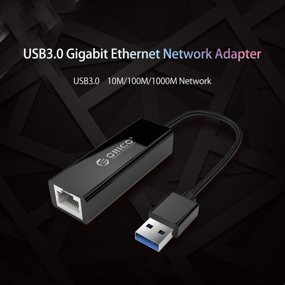 ORICO Lan Network Card USB 3.0 2.0 Gigabit Ethernet Adapter USB to RJ45 Enthernet network cable connection. 10M/100/1000M for Windows 10 8 8.1 7 XP Mac OS