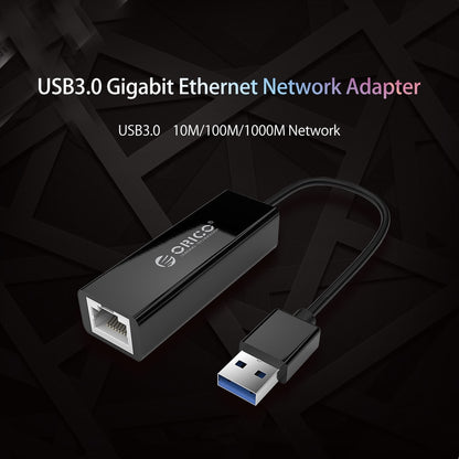 ORICO Lan Network Card USB 3.0 2.0 Gigabit Ethernet Adapter USB to RJ45 Enthernet network cable connection. 10M/100/1000M for Windows 10 8 8.1 7 XP Mac OS