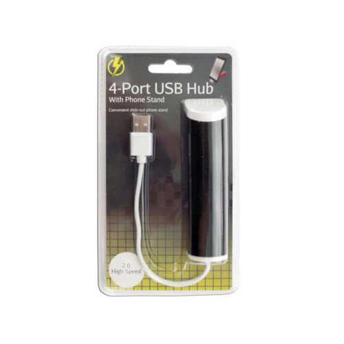 4-Port USB Hub with Phone Stand ( Case of 2 )