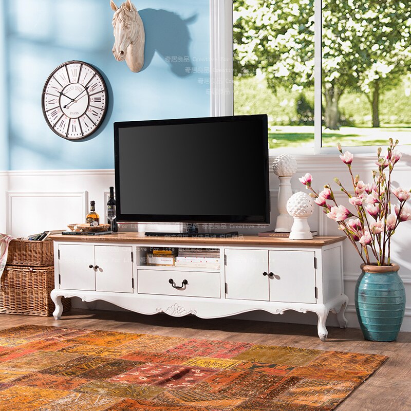 Odd Ranks Yield US Kang Side elm wood furniture French country living room TV Cabinet predetermined extended. TV Stand