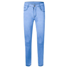 Load image into Gallery viewer, Oeak Men&#39;s Solid Color Jeans 2019 New Shinny Denim Pencil Pants Fashion Casual Straight Stretch  Trousers
