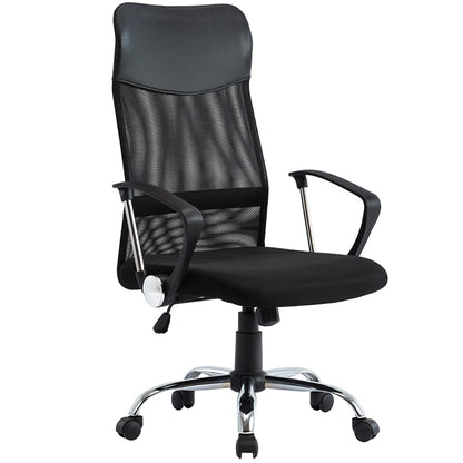 Office chair with high back and mesh cloth chair with adjustable height, ergonomic, can be rotated and supported by waist. Comfo