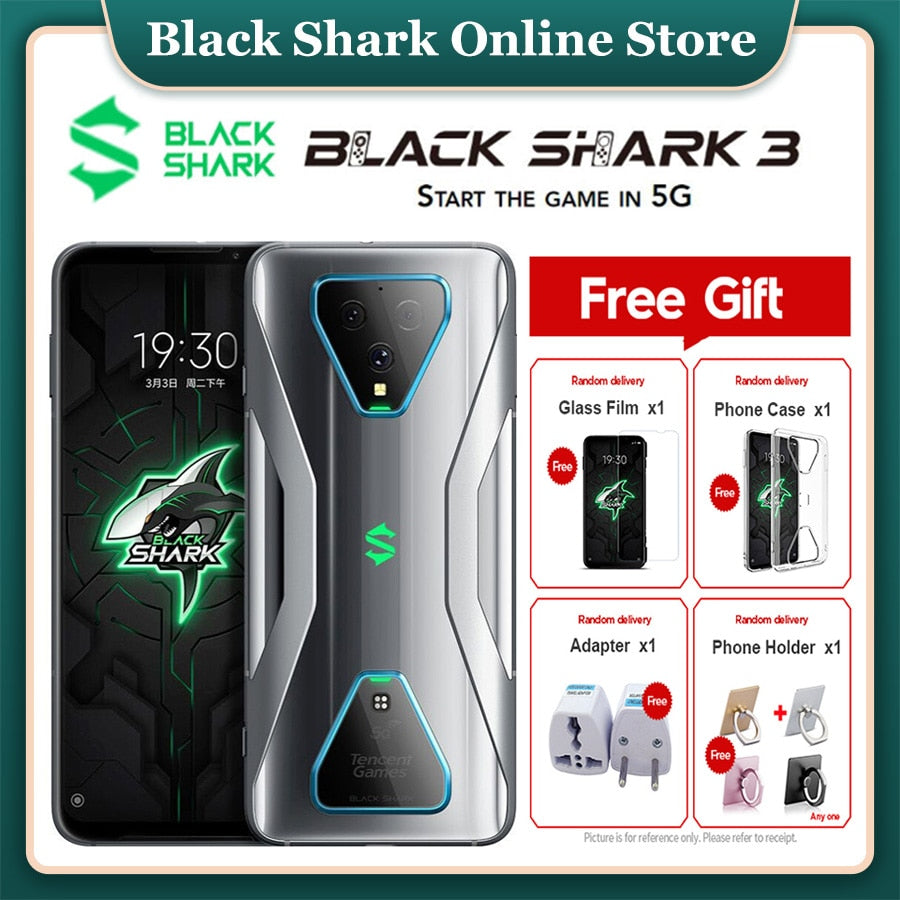 Original Black Shark 3 Global Version 8G 128G Gaming 5G Mobile phones Octa Core 4720mAh 6.67" Snapdragon 865 Smartphone