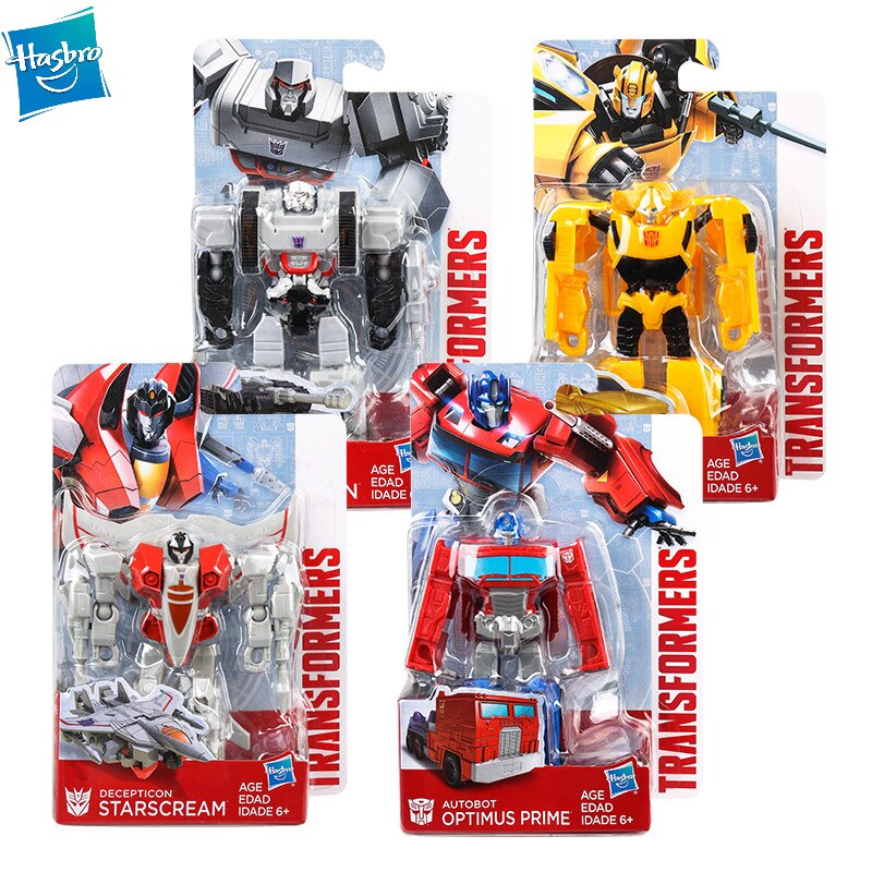 Original Hasbro Anime Movie Transformers Optimus Prime Hornet Megatron Starscream PVC Boxed Model Toy Gift
