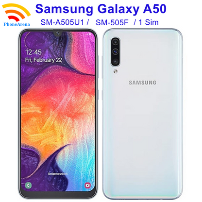 Original Samsung Galaxy A50 A505FD A505U1【98% New】Unlocked Smartphones 4GB RAM 64GB ROM 6.4" Octa Core NFC 4G LTE Cell Phone