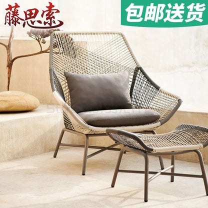 Outdoor Chair Three-piece Model Room Lounge Chair Balcony Small Table And Chairs Combination Garden Small Coffee Table Sofa Patio Furniture