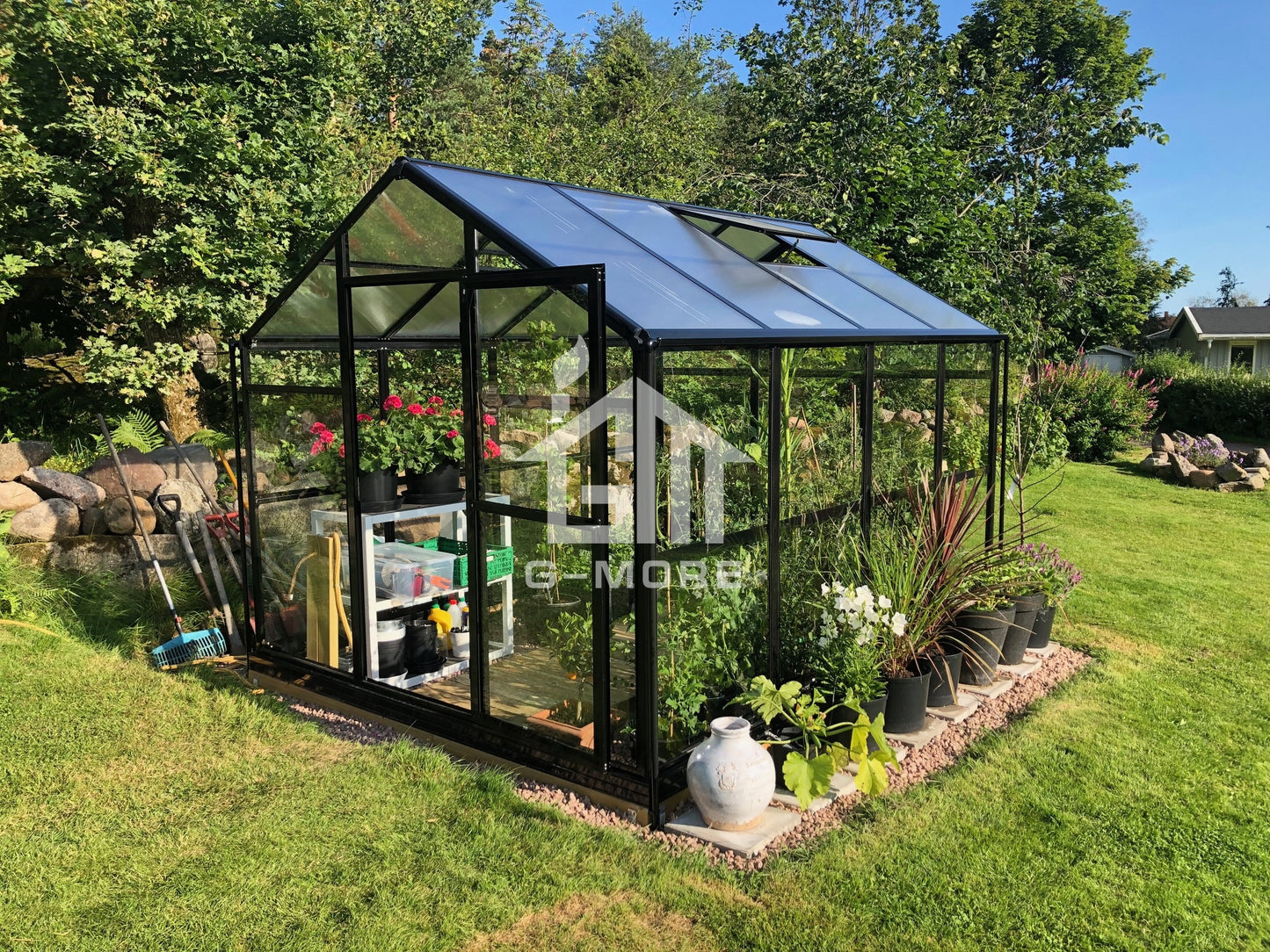 Outdoor Waterproof Aluminum Gazebo/Garden Green House Garden Black Color Greenhouse for Sale