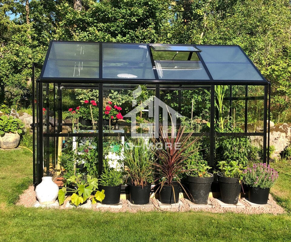 Outdoor Waterproof Aluminum Gazebo/Garden Green House Garden Black Color Greenhouse for Sale