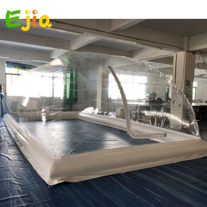 Outdoor customized transparent inflatable pool dome with covered ceiling from China inflatable pool cover factory