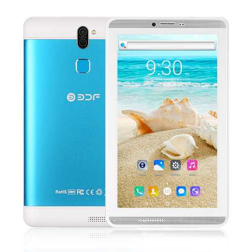 BDF706 7inch 3G Phone Call Tablet PC Android 6.0 Quad Core 1G+16G WiFi Bluetooth Laptop EU Plug blue_1GB+16GB