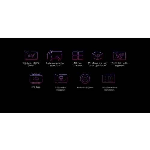 ALLDOCUBE iPlay 7T 6.98inch 4G Phablet Android 9.0 Unisoc SC9832E Quad-core CPU 2GB RAM + 16GB ROM 2.0MP + 0.3MP Dual Camera AI Tablet black_EU Plug