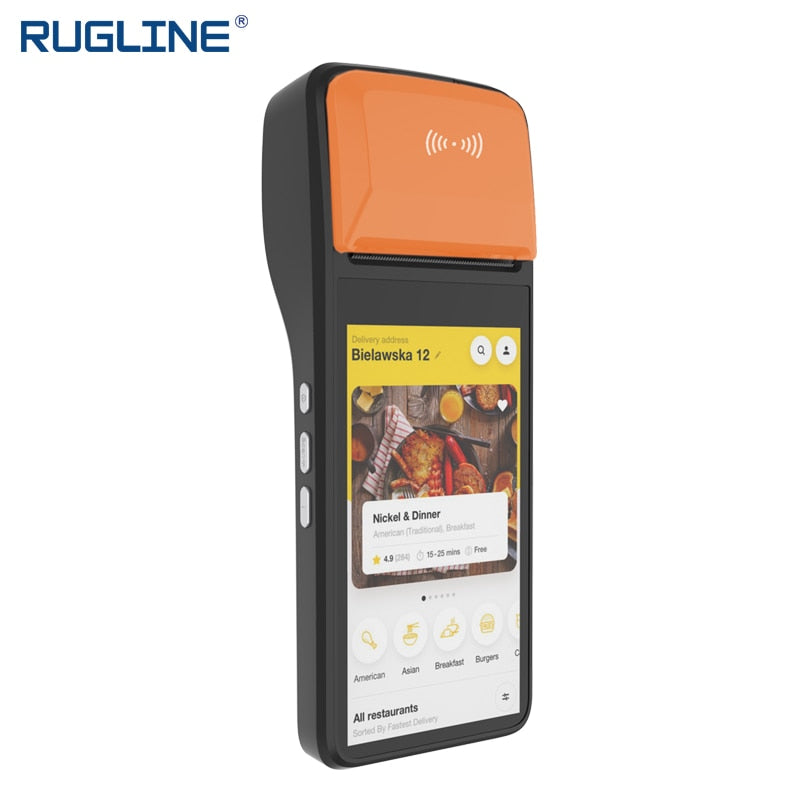 PDA Android WiFi POS Terminal Thermal Printer 58mm Bluetooth Rugged Handheld Terminal System