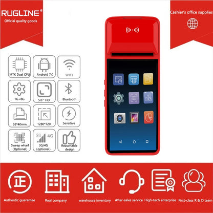 PDA Android WiFi POS Terminal Thermal Printer 58mm Bluetooth Rugged Handheld Terminal System
