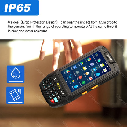 PDA Rugged Handheld Terminal Android 7.0 Data Collector Terminal Wireless 1D 2D QR Laser Barcode Scanner Reader NFC Terminal 4G