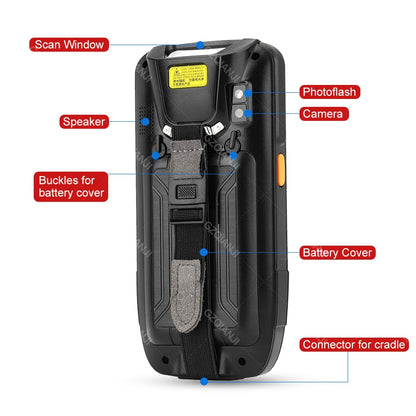 PDA Rugged Handheld Terminal Android 7.0 Data Collector Terminal Wireless 1D 2D QR Laser Barcode Scanner Reader NFC Terminal 4G