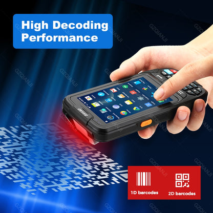 PDA Rugged Handheld Terminal Android 7.0 Data Collector Terminal Wireless 1D 2D QR Laser Barcode Scanner Reader NFC Terminal 4G