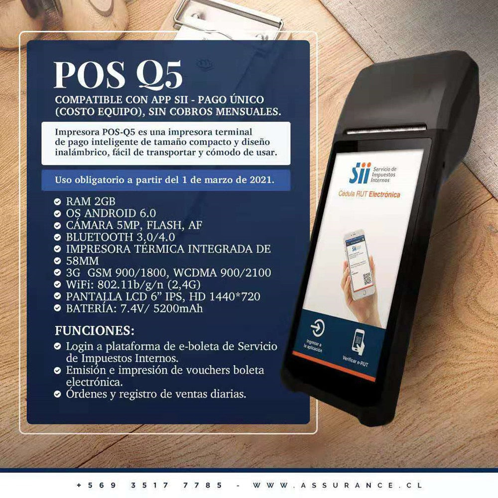 POS Android 6.0 PDA Mini Receipt Printer 58mm GPS Handheld POS Terminal NFC Bluetooth WIFI 4G GPS Camera PDA Support OTG