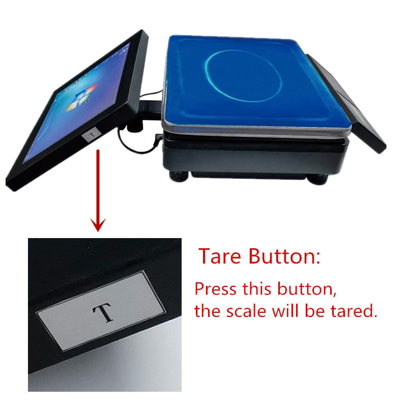 POS System Terminal Machine Touch Panel Screen Cash Register Retail PC Based Scale with Customer Display PC balance