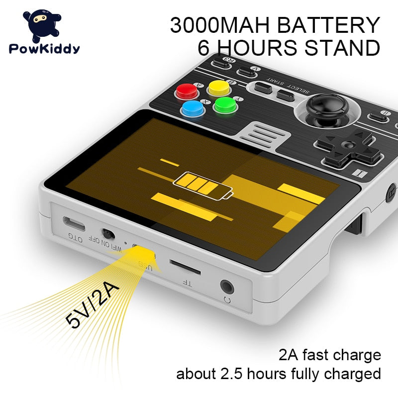 POWKIDDY New RGB20 3.5 " IPS Full-Fit Screen Built-in Wifi Module Multiplayer Online RK3326 Open Source Handheld Game Console