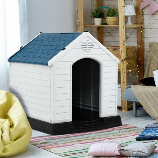 Plastic Waterproof Ventilate Pet Puppy House - Size: M
