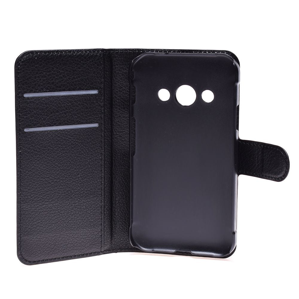 PU Litchi Pattern Leather Case For Xcover 3 G388F Wallet Cover With Card Slots Holder