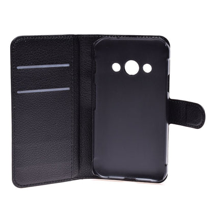 PU Litchi Pattern Leather Case For Xcover 3 G388F Wallet Cover With Card Slots Holder