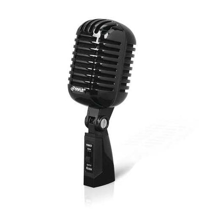 Pyle Pro PDMICR42BK Classic Retro Vintage-Style Dynamic Vocal Microphone (Black)