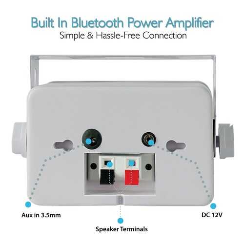 Pyle PDWR42WBT 3.5-Inch 200-Watt 3-Way Indoor/Outdoor Bluetooth Home Speaker System (White)