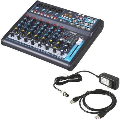 Pyle PMXU83BT 8-Channel Bluetooth Studio Audio Mixer